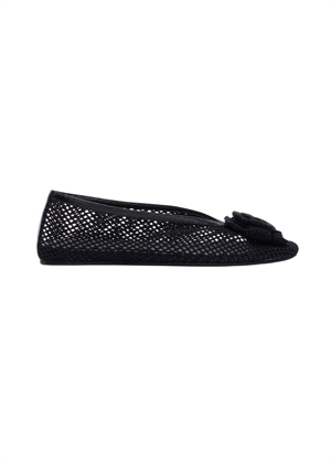 Jenny ballerina mesh flower Sort B1020190 Ganni 